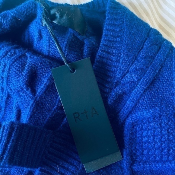 NWT RtA $595 Zane Cropped Wool-Cashmere Sw… - Picture 4 of 4